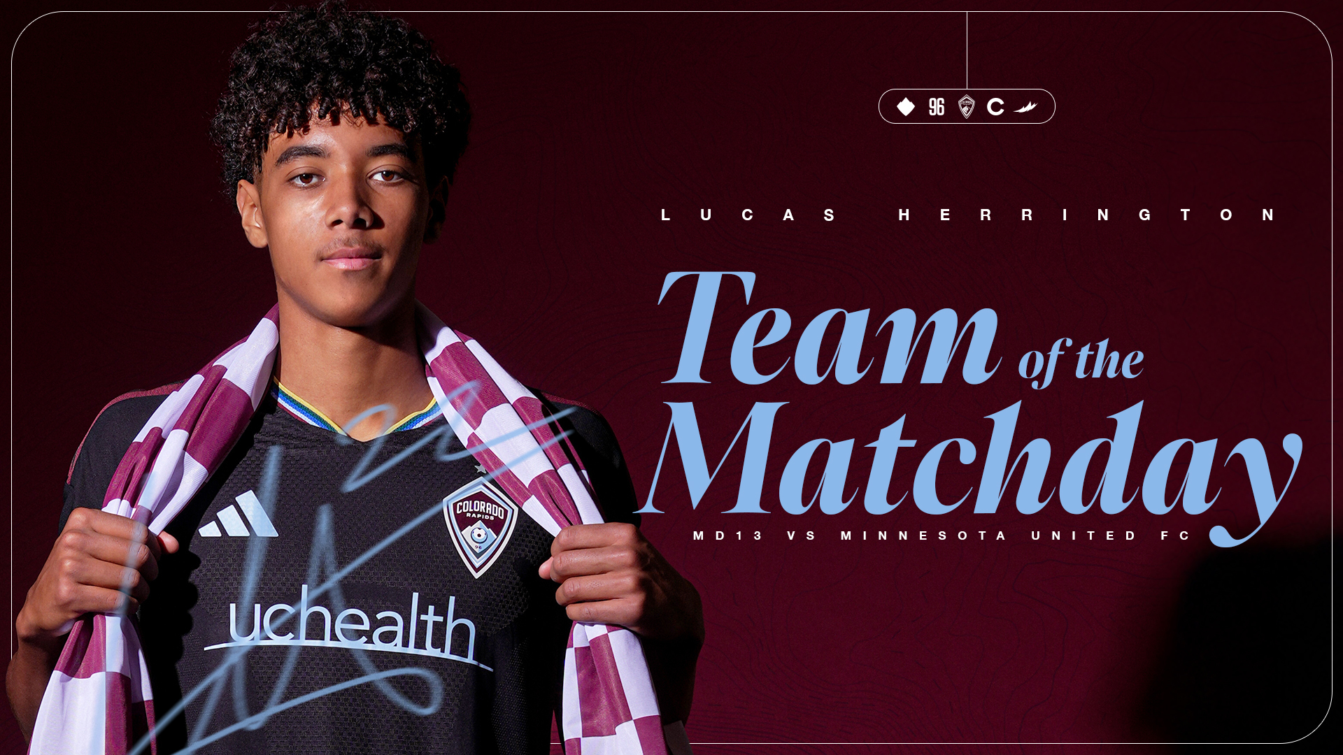Lucas Herrington Earns Team of the Matchday Honors