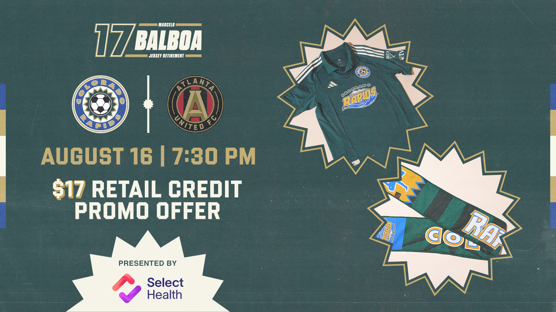 Rapids vs Atlanta United: $17 Retail Credit Promo Offer 