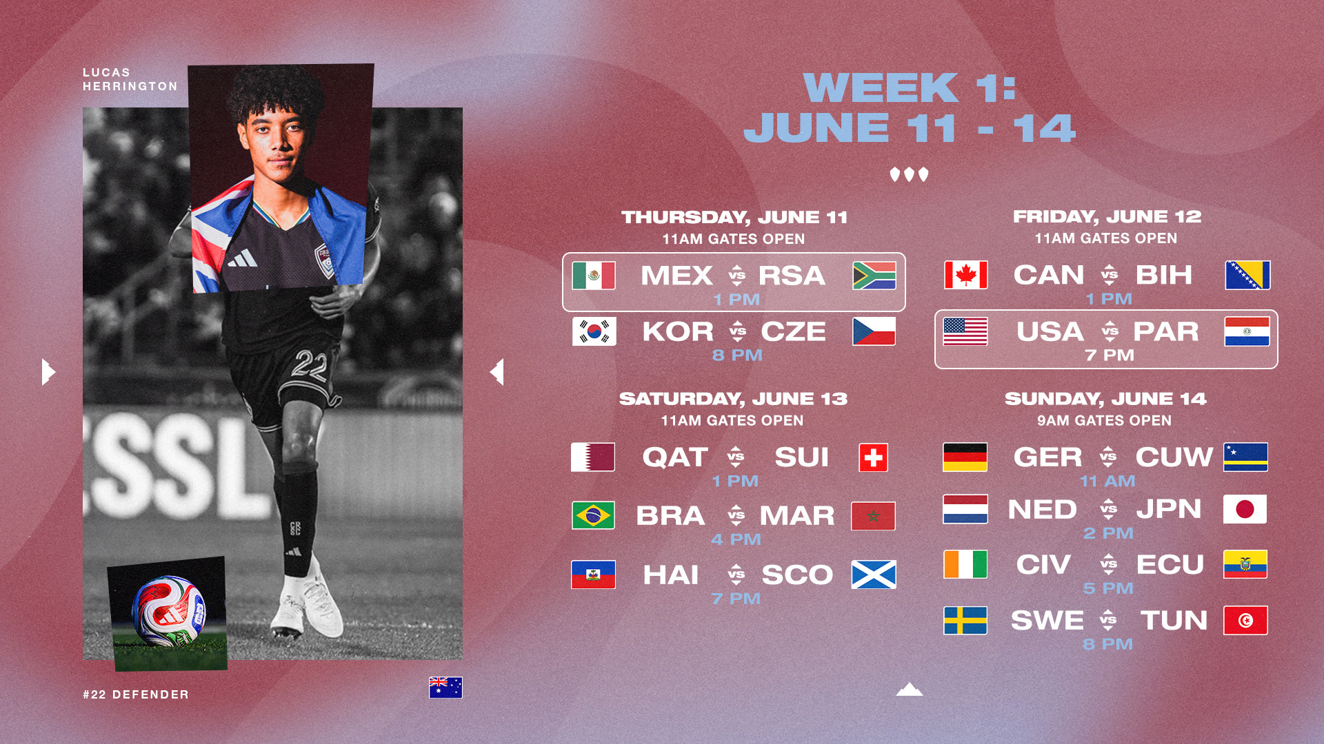 Week 1 Schedule