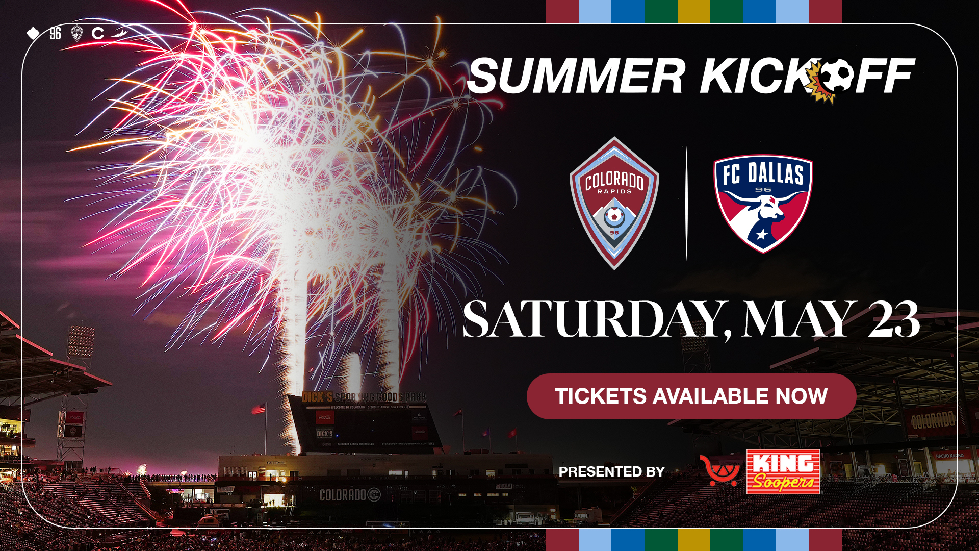 Summer Kickoff & Postmatch Fireworks - THIS SATURDAY